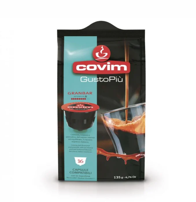 Capsule cafea - Covim Granbar Gusto Piu capsule Dolce Gusto, 16 buc