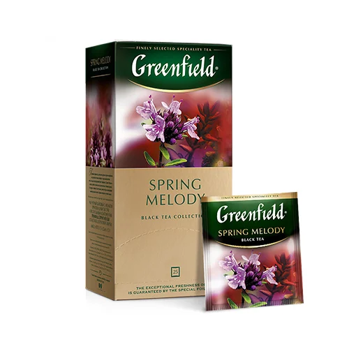 Ceaiuri - Greenfield Ceai negru Spring Melody, 25 pliculete