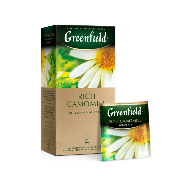 Ceaiuri - Greenfield Rich Camomile Ceai de plante, 25 pliculete