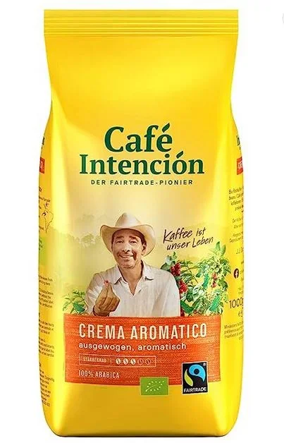 Cafea boabe Darboven - JJ Darboven Intencion Caffe Crema BIO Fairtrade Cafea boabe, 1kg