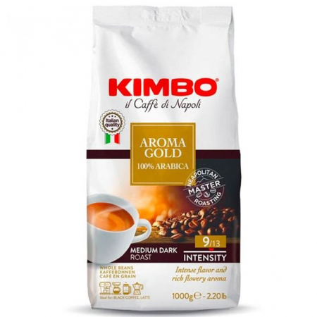 Cafea - Kimbo Aroma Gold 100% Arabica Cafea boabe 1kg