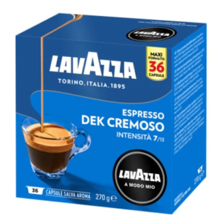 Capsule cafea - Lavazza A Modo Mio Dek Cremoso capsule 36 buc