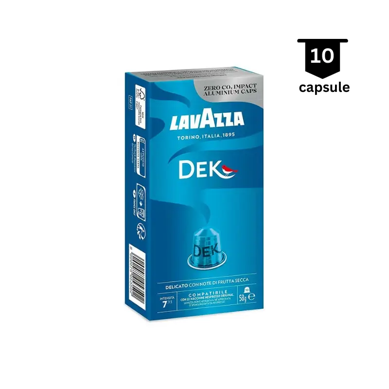 Capsule cafea - Lavazza Decofeinizata Capsule Nespresso aluminiu 10 buc