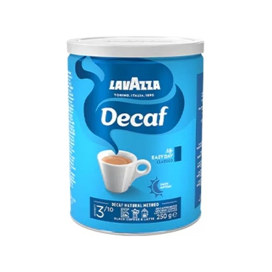 Cafea - Lavazza DEK cafea macinata cutie metalica, 250g