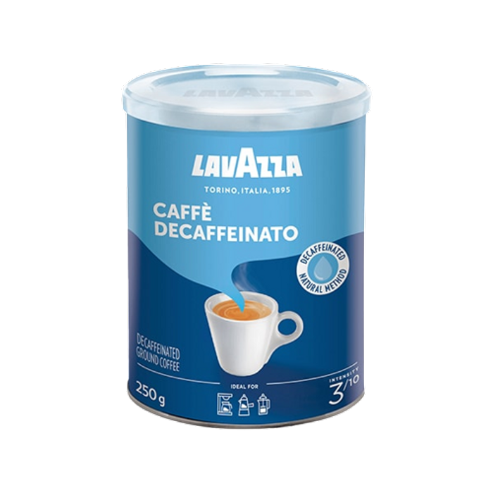Cafea - Lavazza DEK cafea macinata cutie metalica, 250g