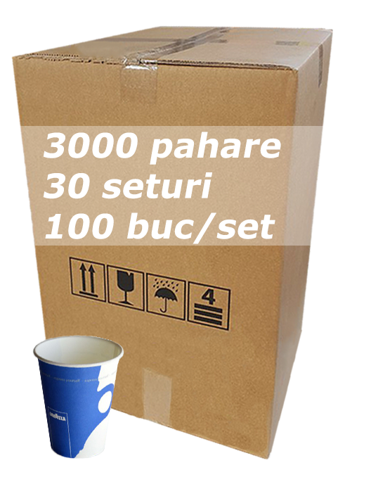 Pahare de carton - Bax pahare de carton Lavazza 7 oz, 210 ml, 3000 buc