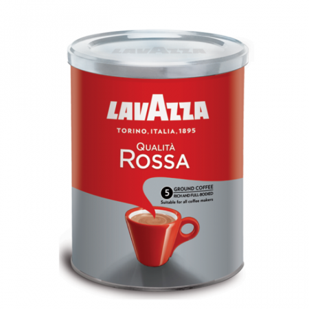 Cafea - Lavazza Qualita Rossa Cafea macinata cutie metalica, 250g