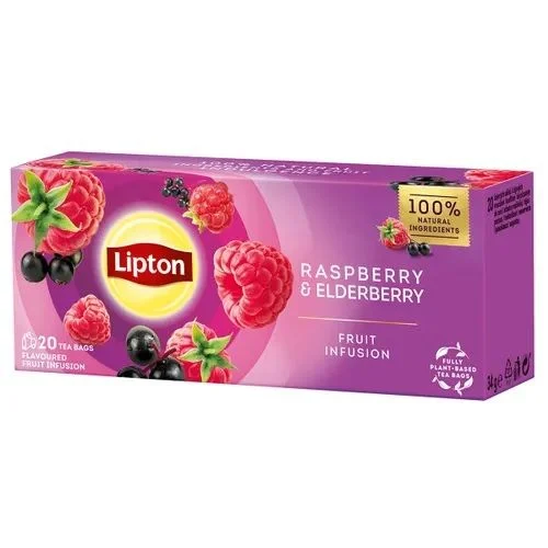 Ceaiuri - Lipton ceai de zmeura si soc 20 plicuri