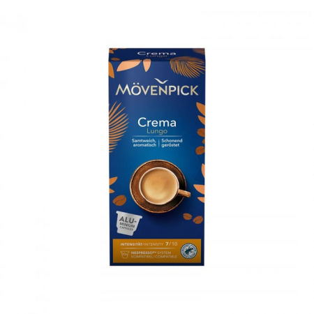 Capsule cafea - Movenpick Crema Lungo Capsule Aluminiu Nespresso, 10 buc