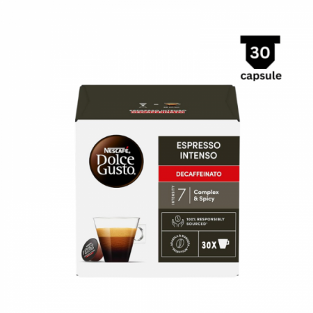 Capsule cafea - Nescafe Dolce Gusto Intenso Decaffeinato Capsule, 30 buc