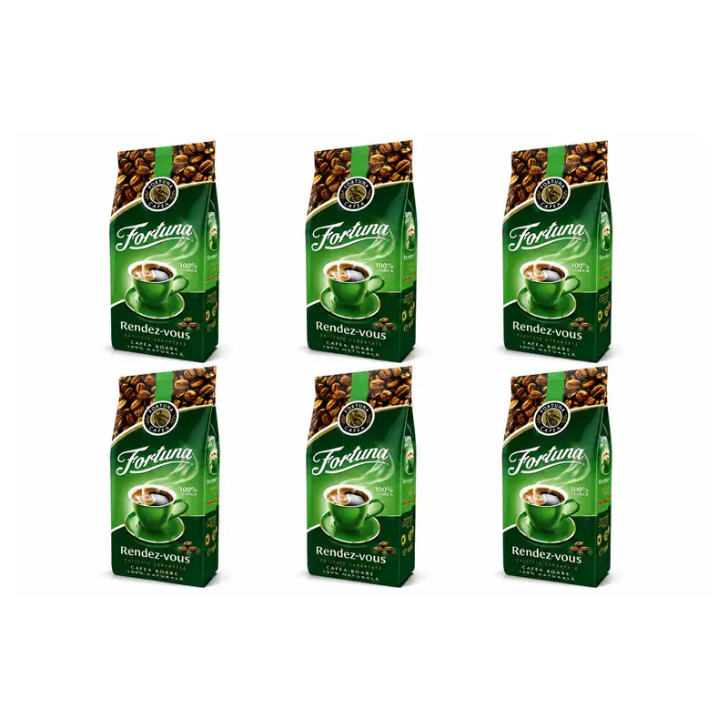 Cafea - Pachet 6 x Fortuna Rendez-Vous cafea boabe 1kg
