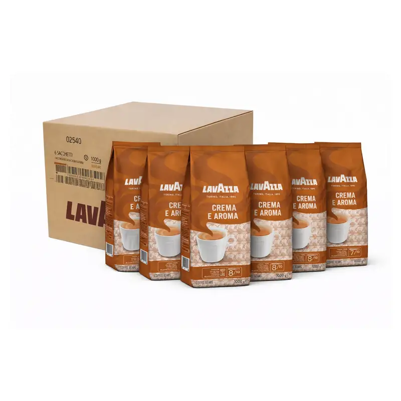 Cafea boabe Lavazza - Pachet 6 x Lavazza Crema e Aroma cafea boabe 1kg