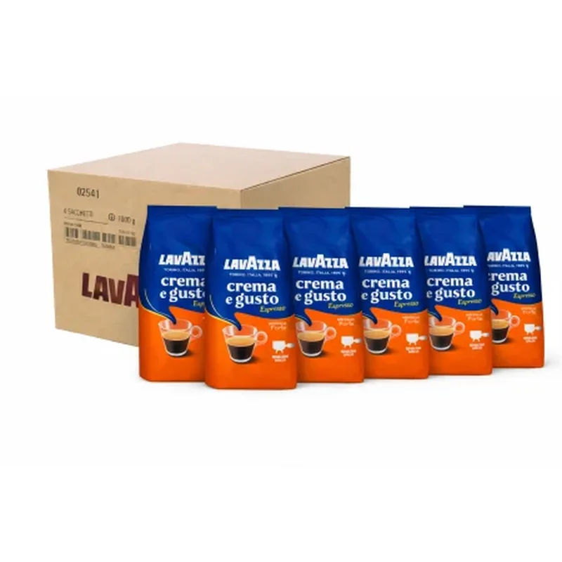Cafea boabe Lavazza - Pachet 6 x Lavazza Crema e Gusto Forte cafea boabe 1kg