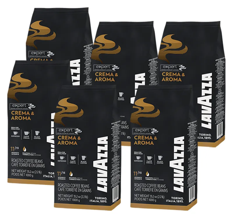 Cafea boabe Lavazza - Pachet 6 x Lavazza Expert Crema e Aroma cafea boabe. 1kg