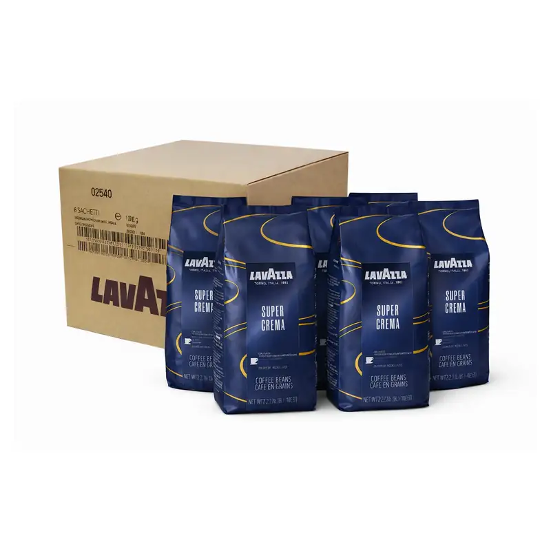 Pachet 6 x Lavazza Super Crema cafea boabe 1kg