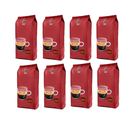 Cafea - Pachet 8 x Ics Espresso cafea boabe 1kg