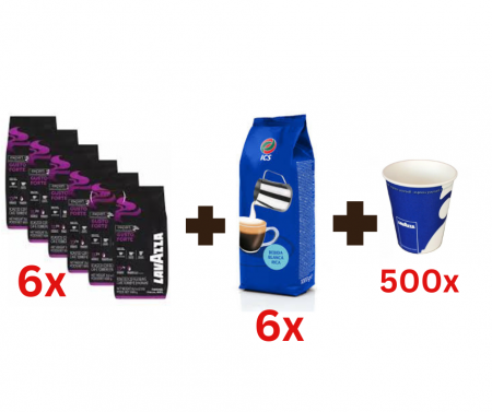 Lapte instant - Pachet Promo Lavazza Gusto Forte + ICS Bebida Blue + 500 pahare