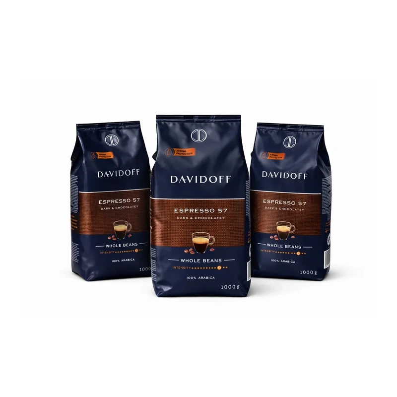Cafea boabe Davidoff - Promotie 3 x Davidoff Espresso 57 1kg