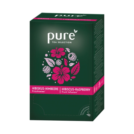 Ceaiuri - Pure Tea Ceai Fruit cu hibiscus si zmeura, 25 buc