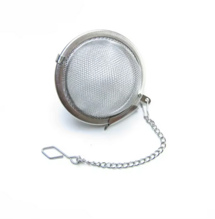 Altele - Strecurătoare tip bilă din inox pentru ceai vrac cu lanț