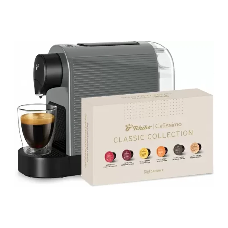 Espressoare capsule - Tchibo Cafissimo Pure Plus gri Espressor + 60 capsule