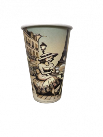 Vintage Pahare carton mari 12 oz - 300 ml, 50 buc [1]