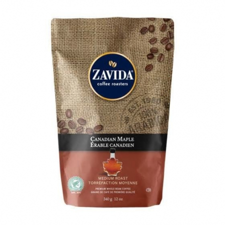 Cafea - Zavida Canadian Maple sirop de artar Cafea boabe 340g