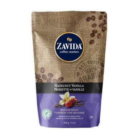 Cafea - Zavida Hazelnut Vanilla Cafea boabe 340g