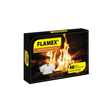 Categorii - Pastile pentru aprins focul Flamex pachet negru / 48 cuburi