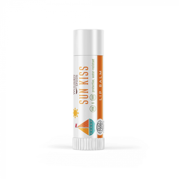 Balsam de buze cu protectie solara, Sun Kiss, bio, 4.3ml, Wooden Spoon [1]