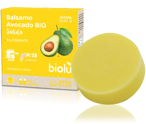 Balsam de par solid cu avocado ecologic 60g Biolu [1]