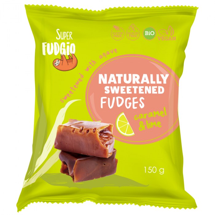 Caramele aroma caramel si lime, bio, 150g, Super Fudgio [1]