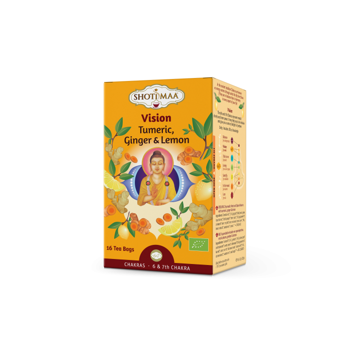 Ceai Shotimaa Chakras - Vision - turmeric, ghimbir si lamaie bio 16dz [1]
