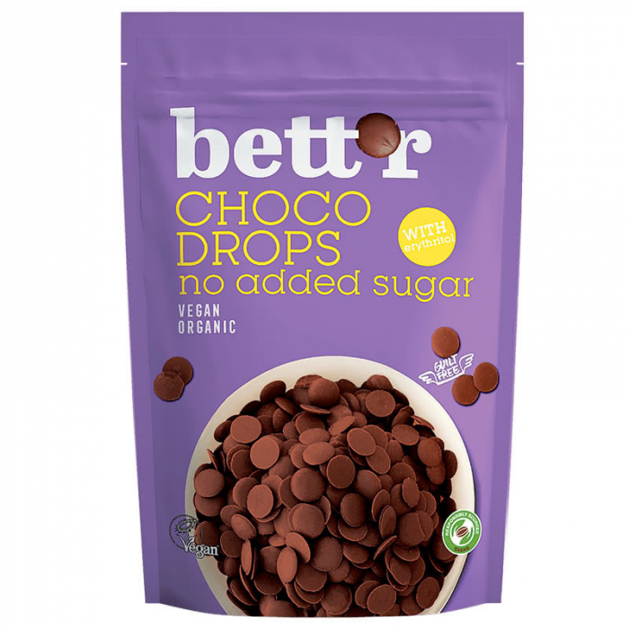 Choco drops cu erythritol bio 200g Bettr [1]