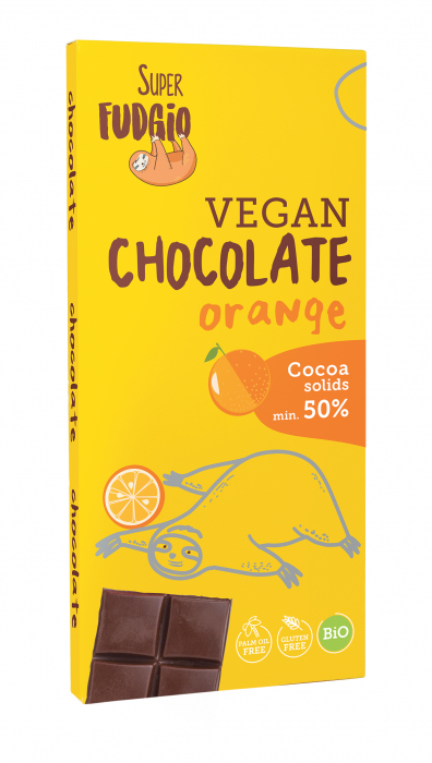 Ciocolata cu portocale bio 80g Super Fudgio [1]