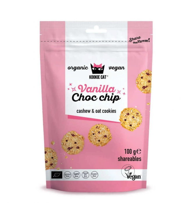 COOKIE cu vanilie si ciocolata fara gluten bio 100g Kookie Cat [1]