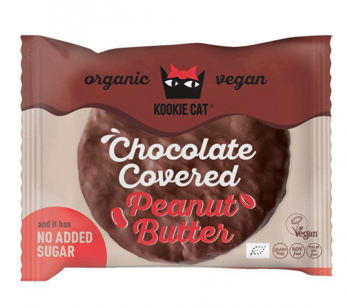 Cookie invelita in ciocolata cu crema de arahide fara gluten bio 50g [1]