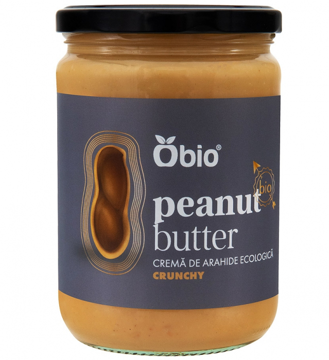 Crema de arahide crunchy bio, 500g - Obio [1]