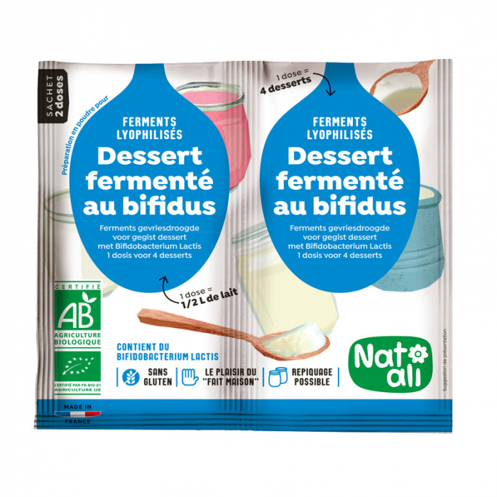 Ferment pentru deserturi cu bifidus, bio, 2x 6g, Nat-ali [1]