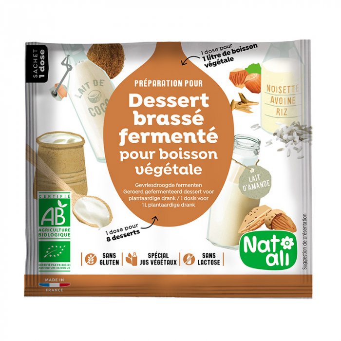 Ferment pentru deserturi din bauturi vegetale, bio, 24g, Nat-ali [1]