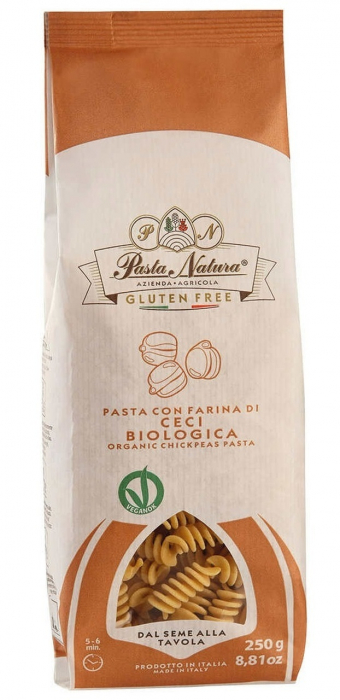 Fusilli cu naut bio, fara gluten 250g Pasta Natura [1]
