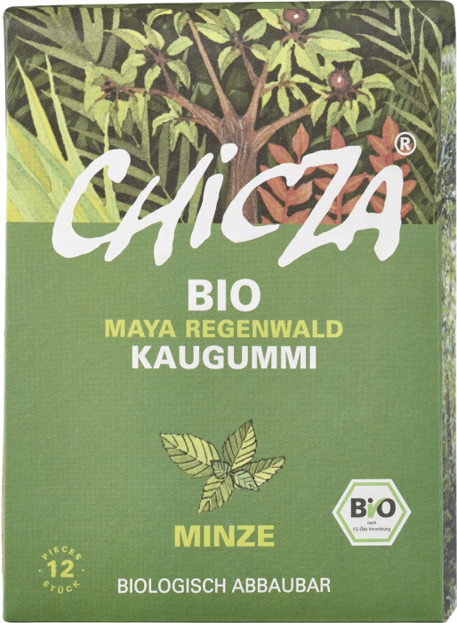 Guma de mestecat cu menta bio 30g Chicza [1]