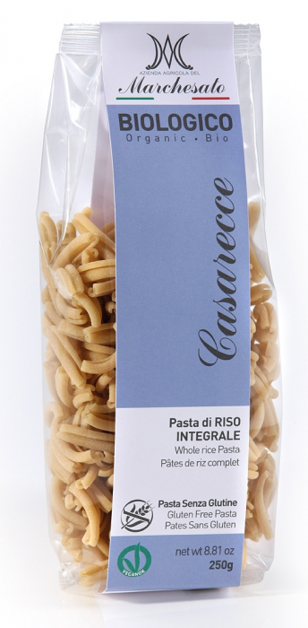 Paste casarecce din orez integral bio fara gluten 250g Marchesato [1]