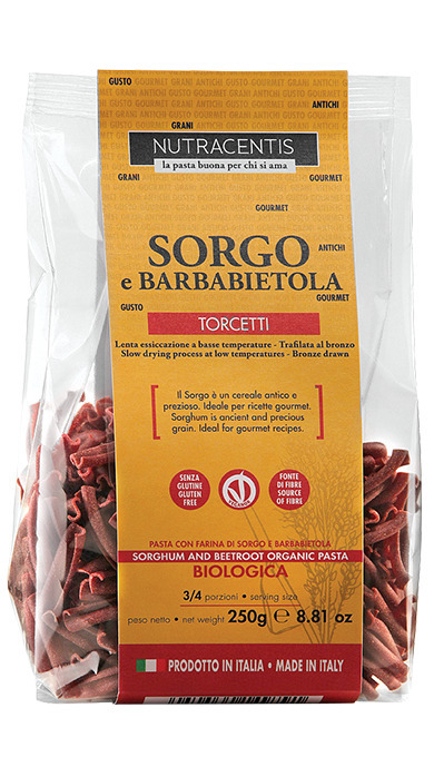 Paste cu faina de sorg si sfecla rosie bio fara gluten, 250g Nutracentis [1]