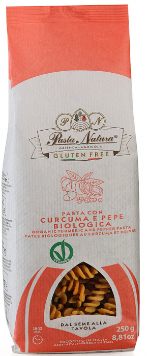 Paste cu turmeric si piper bio fara gluten, 250g Pasta Natura [1]