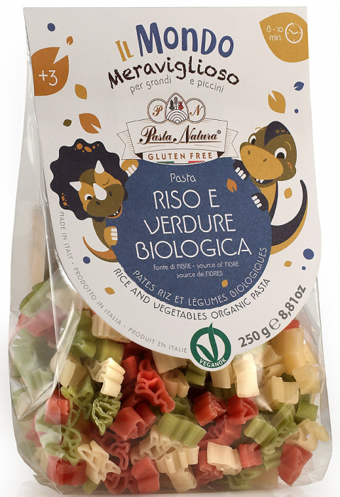 Paste de orez cu sfecla si spanac fara gluten pentru copii, bio, 250g Pasta Natura [1]