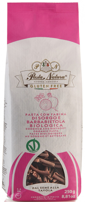 Paste din faina de sorg cu sfecla rosie bio fara gluten, 250g Pasta Natura [1]