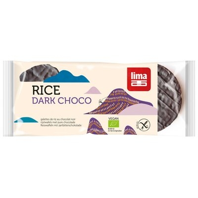 Rondele din orez expandat cu ciocolata neagra eco 100g Lima [1]