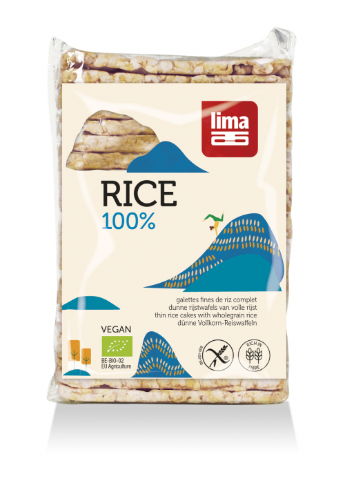 Rondele rectangulare de orez expandat cu sare bio 130g Lima [1]