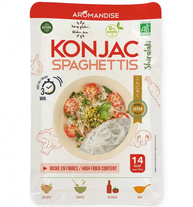 Spaghetti konjac bio 180g, Aromandise [1]